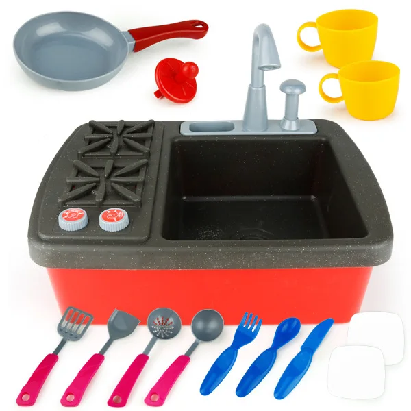 الطفل مسرحية الكرتون مقلد المطبخ غسالة صحون تأثيري الأطفال التعلم غسل أطباق المطبخ مجموعة ألعاب أثاث لعبة دمية