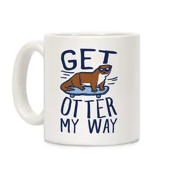 

Get Otter My Way White 11 Ounce Ceramic Coffee Mug