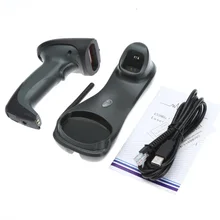 Long distance Wireless Barcode Scanner 1D Handheld bluetooth bar code reader with memory for Supermarket logistics bookstore Long distance Wireless Barcode Scanner 1D Handheld bluetooth bar code reader with memory for Supermarket logistics bookstore