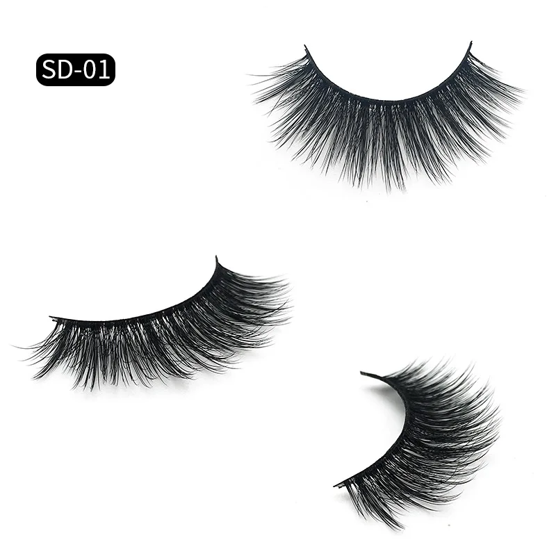 Wholesale Eyelashes 50Pairs 3D Mink Lashes Luxury Hand Made Mink Lash Long Lasting Volume Lashes Extension False Eyelashes Free