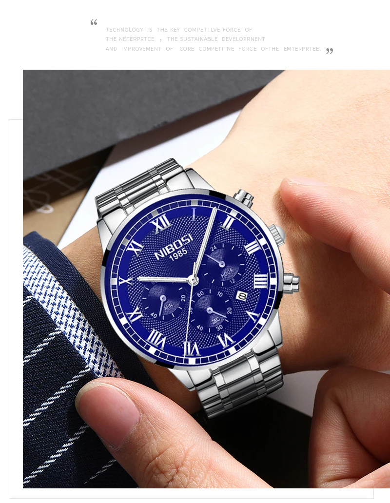 NIBOSI Mens Sport Watches Men Waterproof Luxury Brand Watch 2018 Fashion Full Steel Analog Quartz Wristwatch Relogio Masculino   (24)