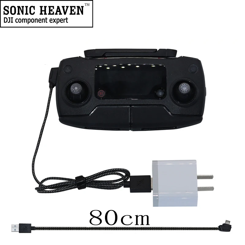 

80cm DJI Remote Controller Transmitter Charging Durable Nyloon USB Cable for DJI Mavic Pro/Air DJI Spark Quadcopter FPV Drone