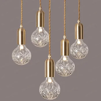 

crystal bulb modern LED pendant light simple personality decoration pendant lamp for restaurant, bar, coffer shop