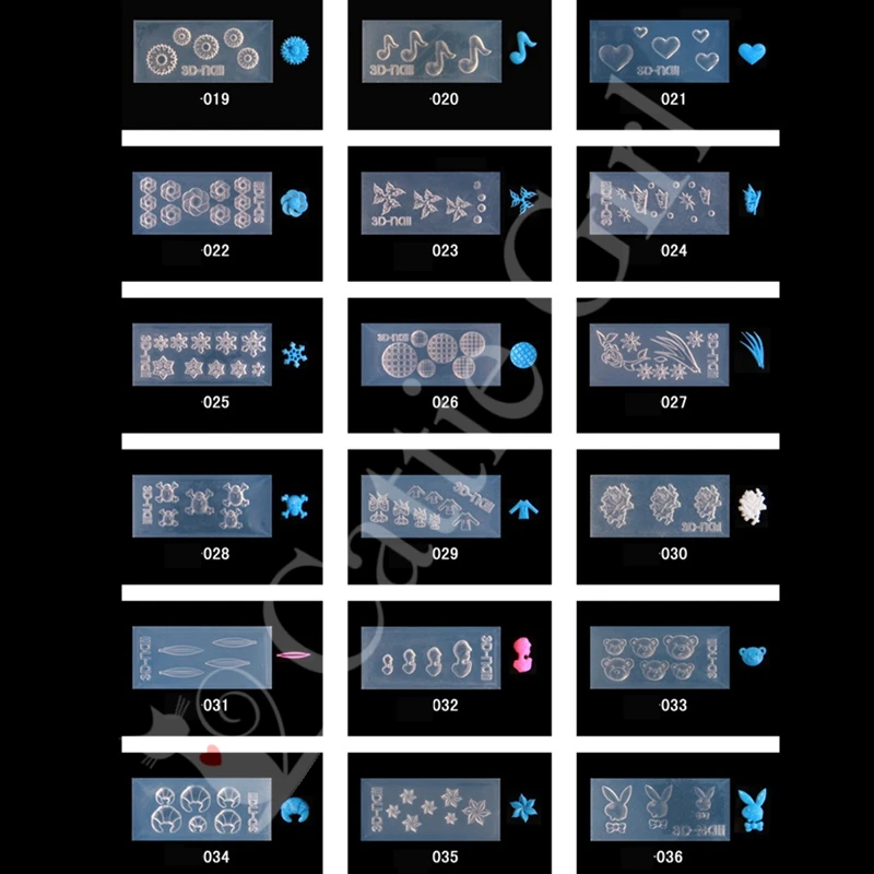 134 узоров 3D акриловые формы для украшения ногтей силиконовые формы для дизайна ногтей шаблоны шаблон формы для ногтей салон DIY(81-134