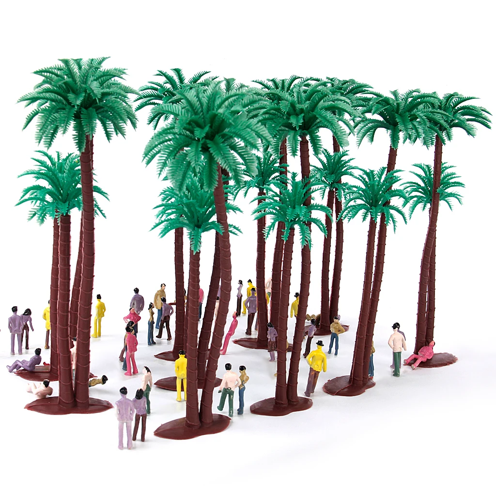 Hot 10x Height 15cm Coconut Tree 100x Painted Miniatures Model Toy