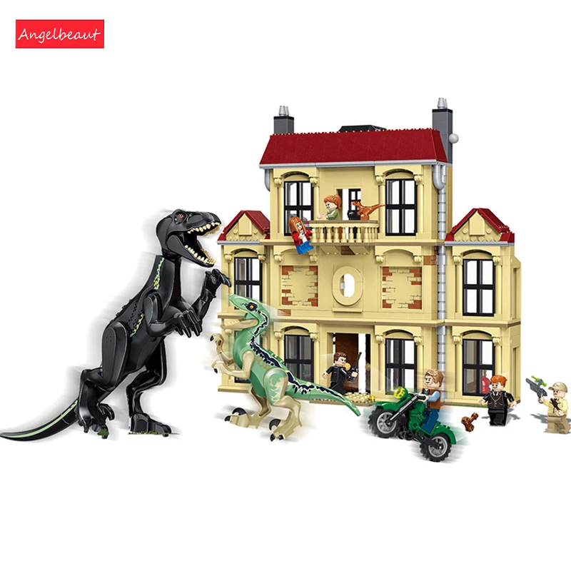 1046pcs Jurassic World 2 Legoings  Dinosaur 75930 Indoraptor Rampage At Lockwood Estate  Building Block Toys for Children 10928 1046pcs Jurassic World 2 Legoings  Dinosaur 75930 Indoraptor Rampage At Lockwood Estate  Building Block Toys for Children 10928