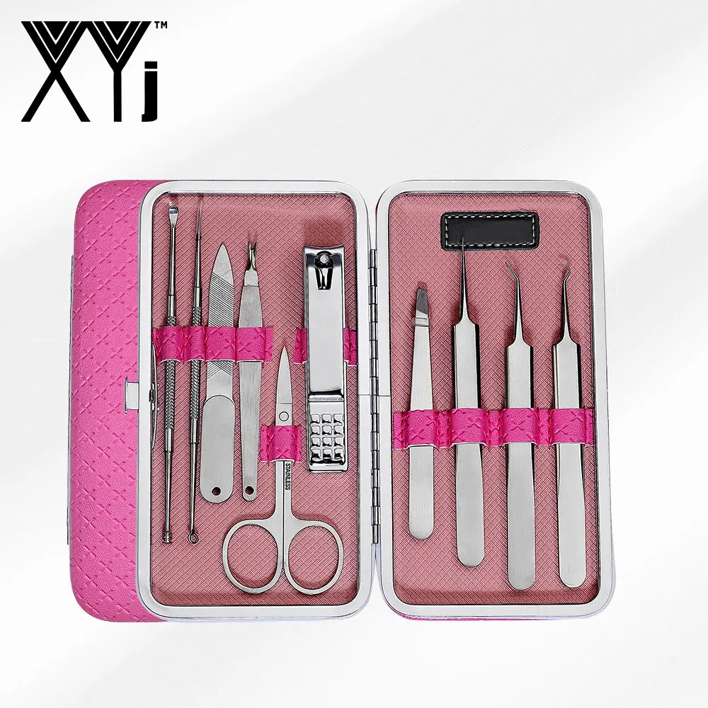 

XYj Multifunctional Manicure Set Blackhead Remover Tool Nail Art Tool Sets Nail Clipper Kit Acne Tweezer Scissors Beauty Tools