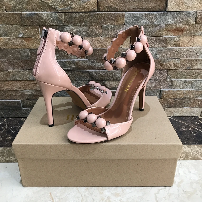 High Heel Sandals High Quality Shoes Ankle Strap Party Wedding Stilletos