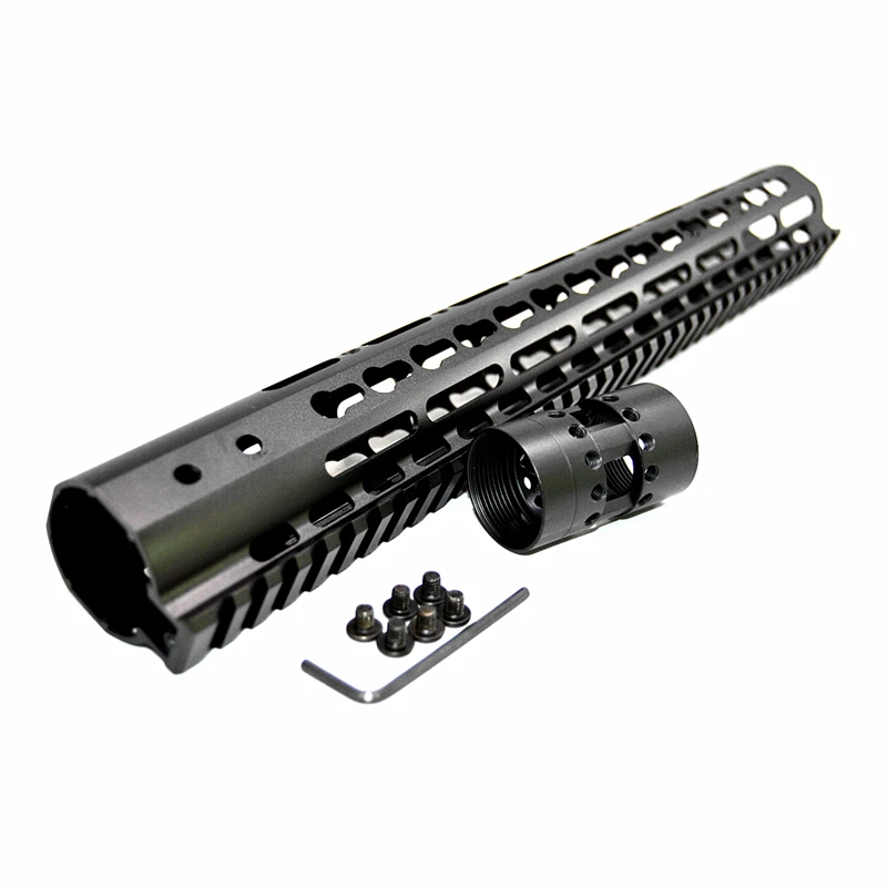 FIRECLUB 15 дюймов поплавок NSR KeyMod Handguard кронштейн со съемным Рельсом черный баррель гайка для AR-15 M4 M16