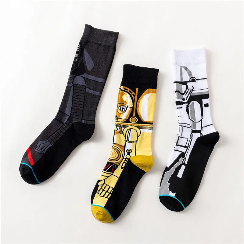 Fashion Star Wars Stockings Adult Men Women Jedi Knight Master Yoda Wookiee Cosplay Cotton Autumn Winter Funny Long Socks