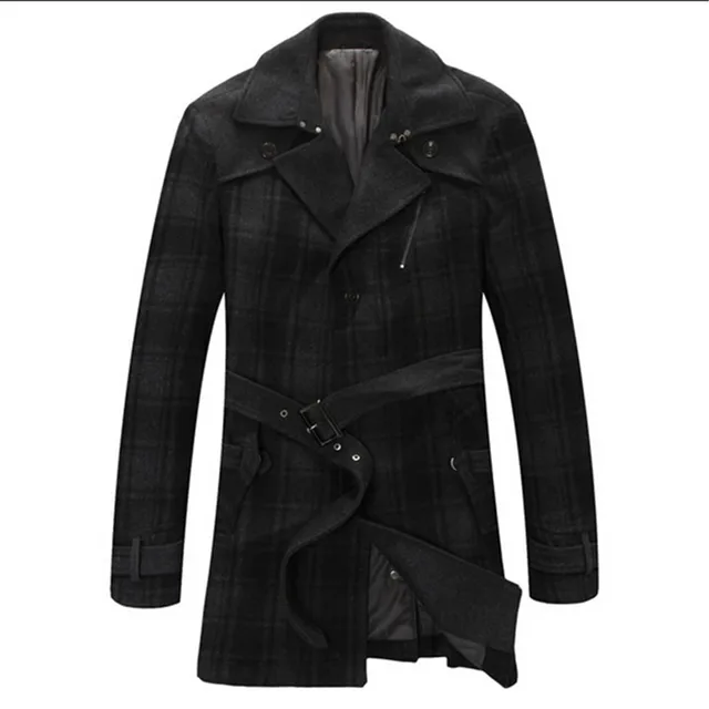 cashmere coat parka men woolen cloth coat autumn winter clothes big