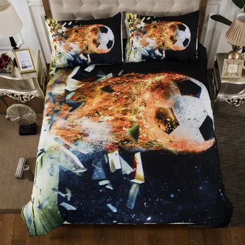 

Football Basketball 3d Bedding Set Queen Size Soccer Duvet Cover Pillowcase United States United Kingdom King Queen Twin Size