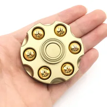 5 шт./лот съемный револьвер пуля латунь Спиннер антистресс ручной Спиннер для пальцев Спиннер, предназначенный Tri-Spinner анти-стресс
