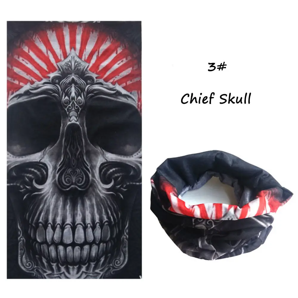 7 видов стилей, модный унисекс шарф на голову на Хэллоуин, Ужасный Череп, морская рыба, маска для рта, байкер, волшебный тюрбан, повязка на голову, вуаль, косынка - Цвет: B