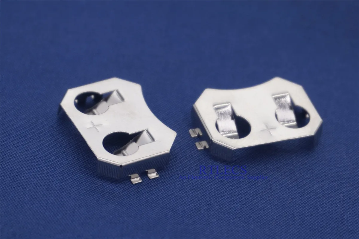 

10 pcs CR2032 2032 SMD Tab 20mm Battery Button Cell Holder Coin Cell Retainer Surface Mount PCB Connectors Cross BK-912
