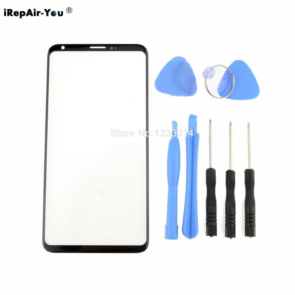 

iRepair-You 1XBlack Silver Front Screen Outer Glass Lens For LG V30 Touch Screen Outer Panel Lens Cover Repair Replacement Part