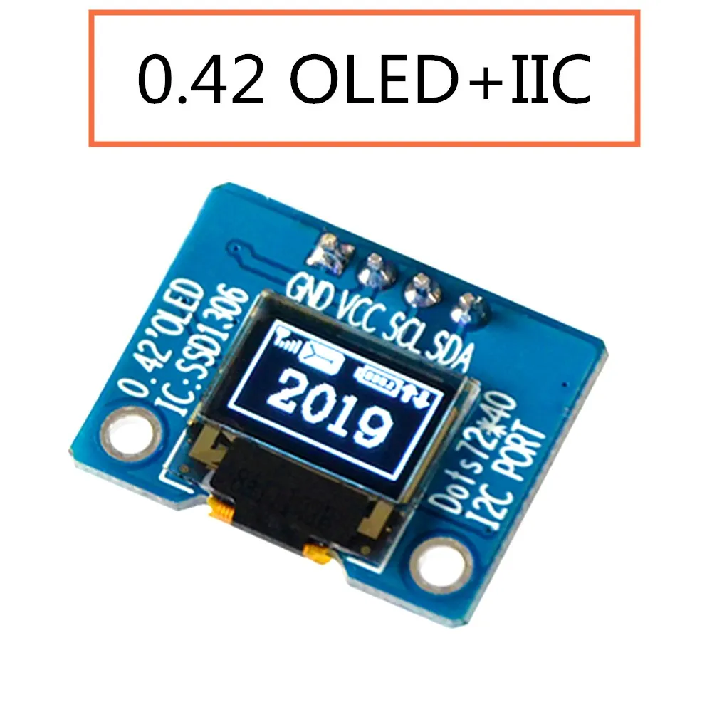 0,42 дюймов oled дисплей ЖК-экран модуль последовательный экран модуль spi/iic интерфейс SSD1306 16PIN микроконтроллер