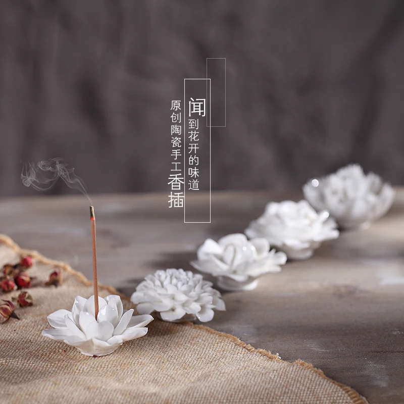 

Creative ceramics manual flower incense burner sandalwood Aromatherapy furnace Buddhism religion Burning incense home decor