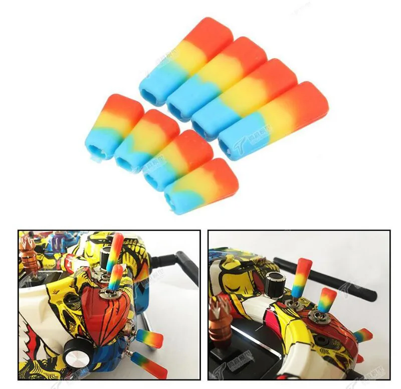 

1set JR Frsky Futaba QX7 DX9 X9DP Transmitter Switch Protection Anti-slipping Stick Switch Cap Sheath Silicone Protector RC Part