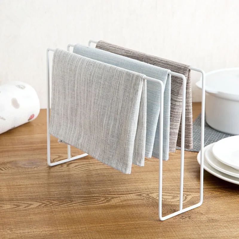 Metal Dishcloth Holder Wiping Duster Cloth Hanger Rag Storage Rack 