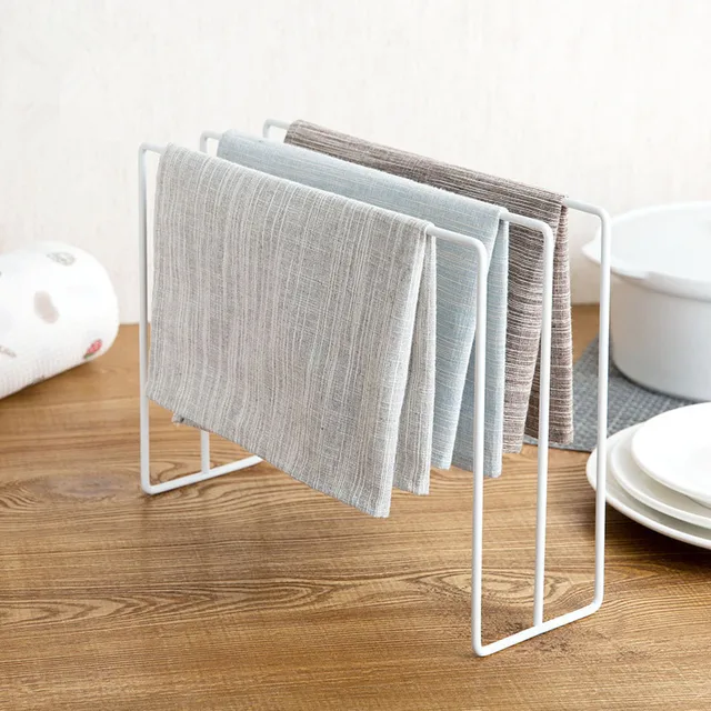 Metal Dishcloth Holder Wiping Duster Cloth Hanger Rag Storage Rack