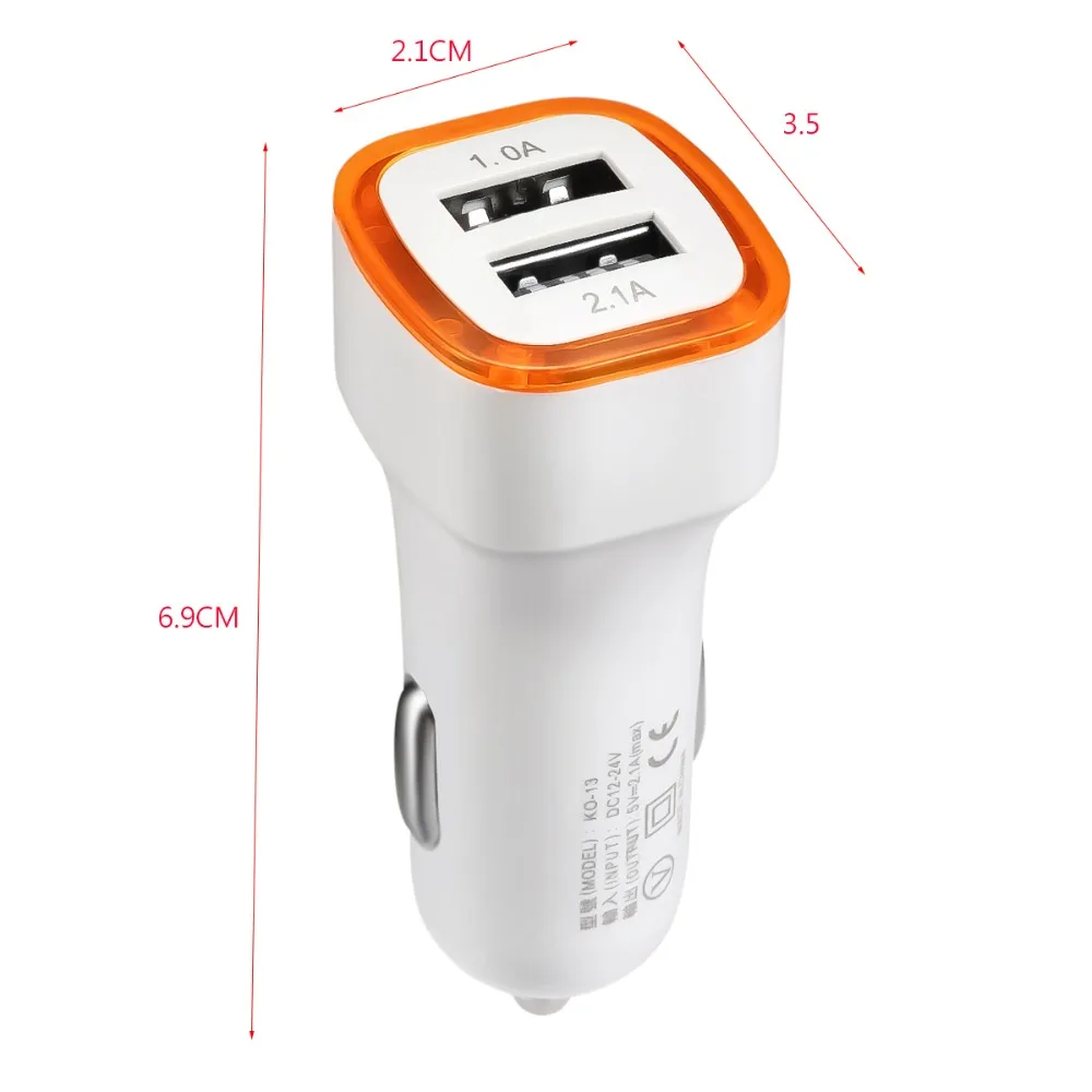 5V Mobile Phone Charger 2.1A LED USB Dual 2 Port Hot Adapter Socket Car