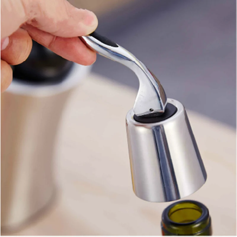 1pcs Stainless steel wine stopper Vacuum Sealed Red Wine Storage Bottle