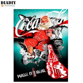 

DIADIY Full Square/Round Diamond 5D DIY Diamond Painting "Santa Deer Coke" 3D Embroidered Mosaic New Year Decoration Gift Art
