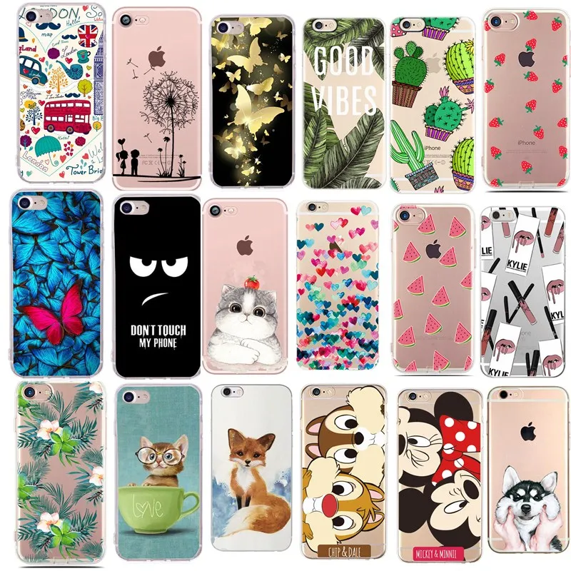 

For Fundas iPhone 5S 5 S SE Case Cover Apple iPhone 6 6S 7 8 Plus X XS Cute Minnie Silicone Phone Cover Case For iphone 7 capas