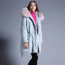Plus Size 2016 winter Jacket Women down jackets Women’s Duck down coat long design Parka large fur collar overcoat outerwear