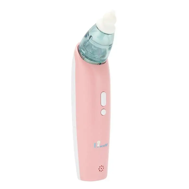 Силиконовый Детский носовой аспиратор, безопасный Электрический Очиститель носа, 2 размера, Детские принадлежности для ухода за полостью рта, присоска для детей в стиле радуги, для младенцев - Цвет: Розовый