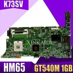 XinKaidi K73SV K73SD материнская плата для ноутбука ASUS K73SD K73S K73SV K73SJ Тесты Оригинал материнская плата HM65 GT540M 1 Гб