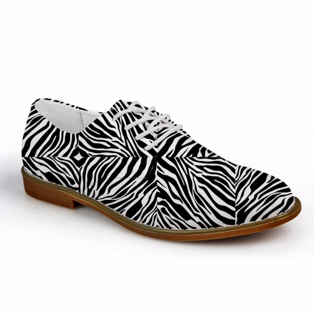 

Customized 2019 Spring Men Flats Oxfords Shoes Casual Brand Zebra Pattern Design Men's Fashion Leather Shoes Oxford Shoes Man