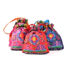 Модные клатчи с вышивкой для хранения дома! Сумки с цветочной вышивкой для чая/кофе/конфет с верхней ручкой, повседневные холщовые милые сумочки для монет