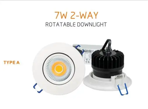 Triac Dimmable/0-10 V Dimmable/Dali Dimmable COB светодиодный светильник 7 W CREE/Epistar чип CRI> 90 5 лет гарантии 100-240 V