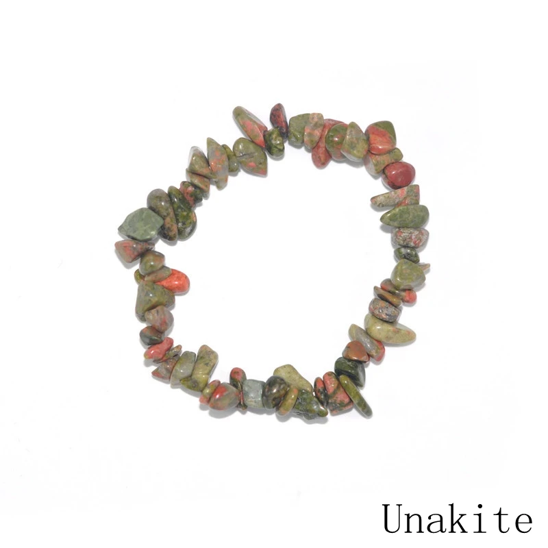SEVENSTONE 7 Чакра очаровательный натуральный камень браслет с камнями камень браслет для женщины мужчины пара браслет - Окраска металла: Unakite