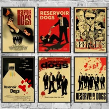 Clássico filme reservatório cães retro poster decoração para casa kraft jogo cartaz desenho pintura adesivos de parede