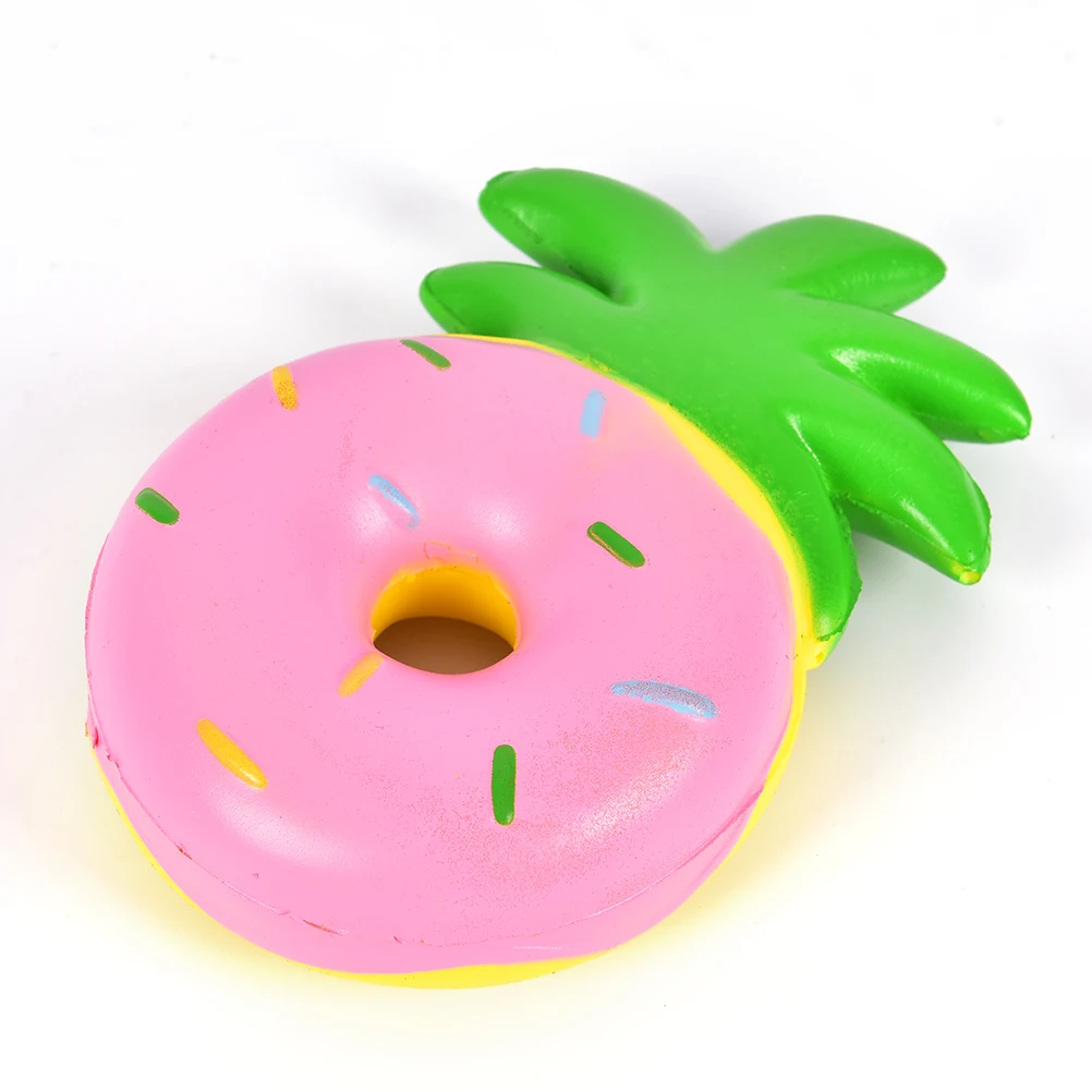 Jumbo Kawaii Cute Squishy Cartoon Pink Pineapple Donut Scented Squeeze Squishi Squishies Slow Rising Funny Fruit Food Toys