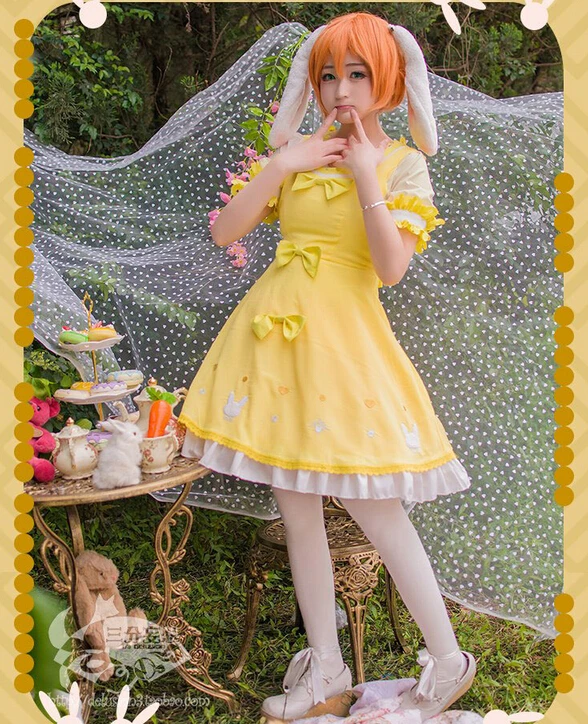 Обувь в стиле аниме «Живая любовь! Hoshizora Rin Loita March кролик и послеобеденный чай униформа косплей костюм