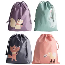 Portable Waterproof Cartoon Travel Pouch Suitcase Shoes Underwear Travel Storage Bag Organizer Clothes Packing Drawstring Bag high quality waterproof travel bra underwear lingerie shoes travel bag box luggage suitcase pouch organizer handbag case