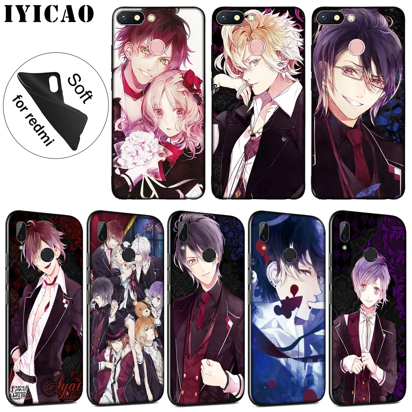 Мягкий силиконовый чехол IYICAO Diabolik Lovers Japan Anime для Xiaomi Redmi K30 K20 8A 7A 6A 5A S2 GO Note 8 8T 7 5 6 Pro |