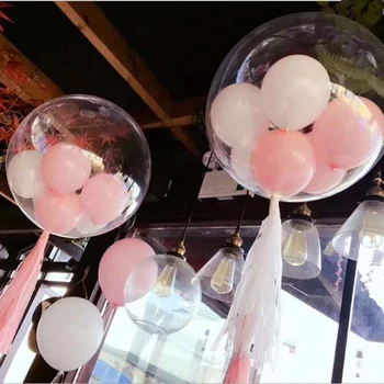 

8pcs/set 20/24/36inch Transparent Bubble Helium Balloons 5inch Macaroon Latex Balloons Birthday Party Wedding Decoration Ballons