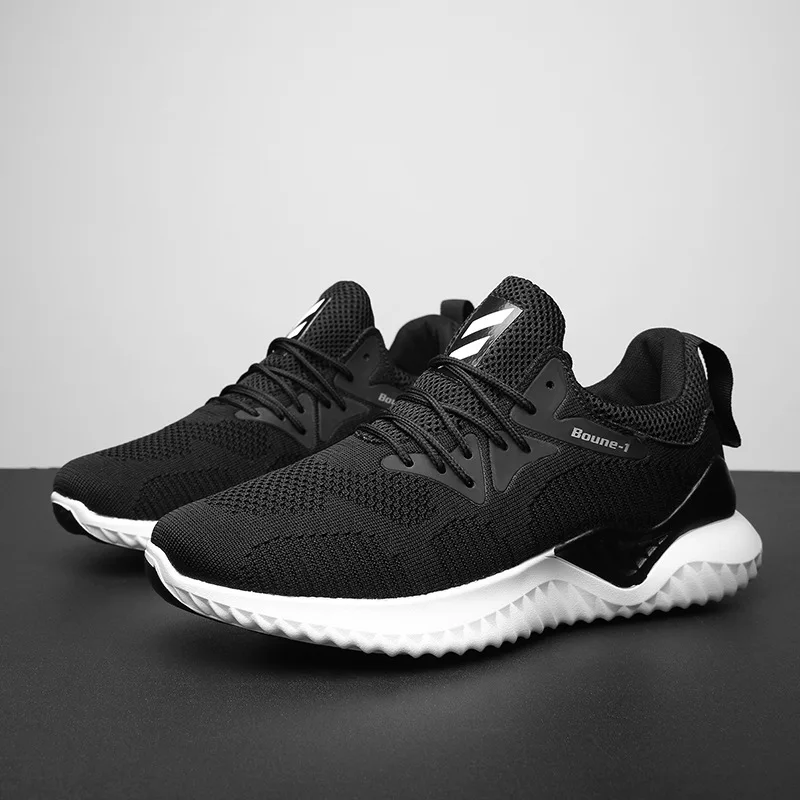 

JINBEILEE Large Size Sports Running Shoes 2019 New Men's Casual Flying Woven Mesh Tide Shoes Men's Breathable Sneakers