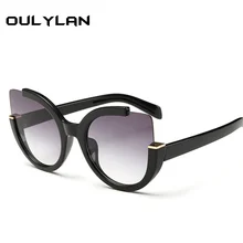 Oulylan сексуальные солнцезащитные очки кошачий глаз для женщин Классическая оправа для очков Feminino роскошные дизайнерские модные мужские женские солнцезащитные очки UV400