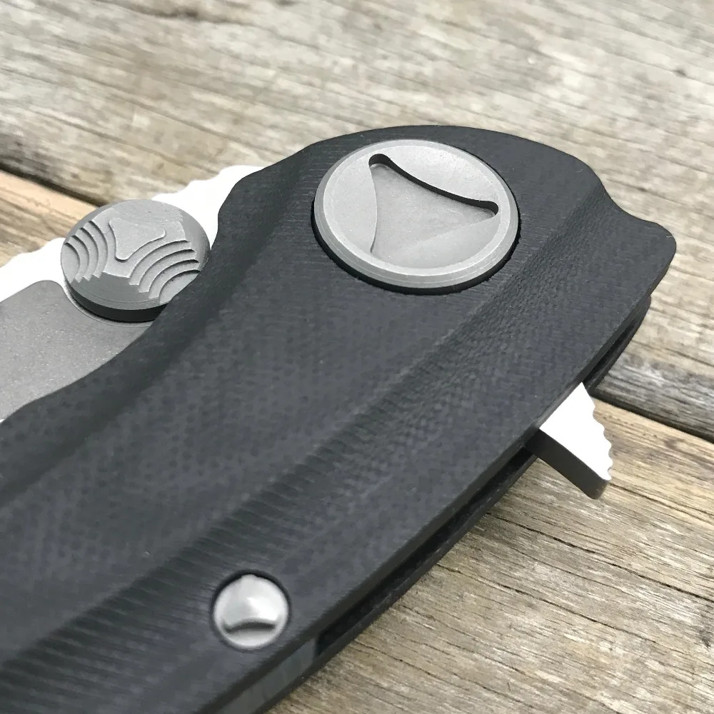 LDT Whale Shark Folding Knife D2 Blade Titanium G10 Handle Flipper Camping Outdoor Pocket Knife Survival Hunting Knives EDC Tool