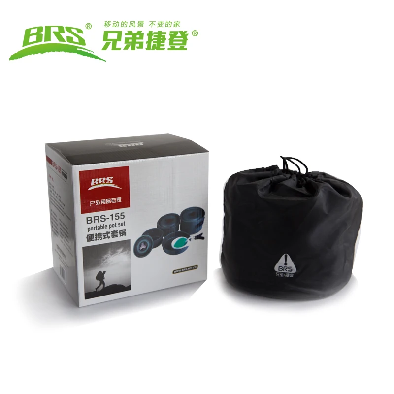 BRS-155 aleación de aluminio al aire libre camping Cookware pot pan tazón 4-5 personas para la caza que acampa traving