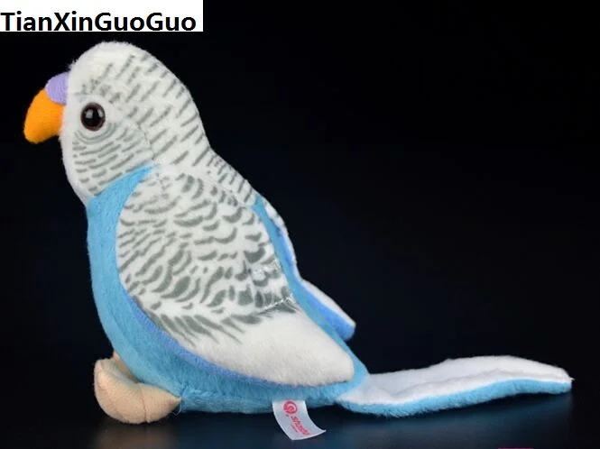 about 12cm small Budgie blue parrot bird plush toy soft doll baby toy birthday gift w0906 alpaca blue bird плед