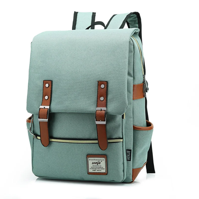 

2018 vintage Preppy designer belt zipper men women canvas backpack school travel bag laptop rucksacks casual mochila big size