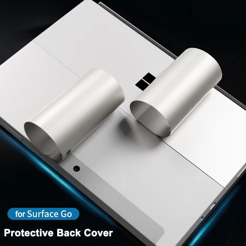 

For Microsoft Surface Go Back Cover 10" Tablet Sticker Portable Laptop Skin Anti-scratch Silver Removable Bubble Free Slim Decal