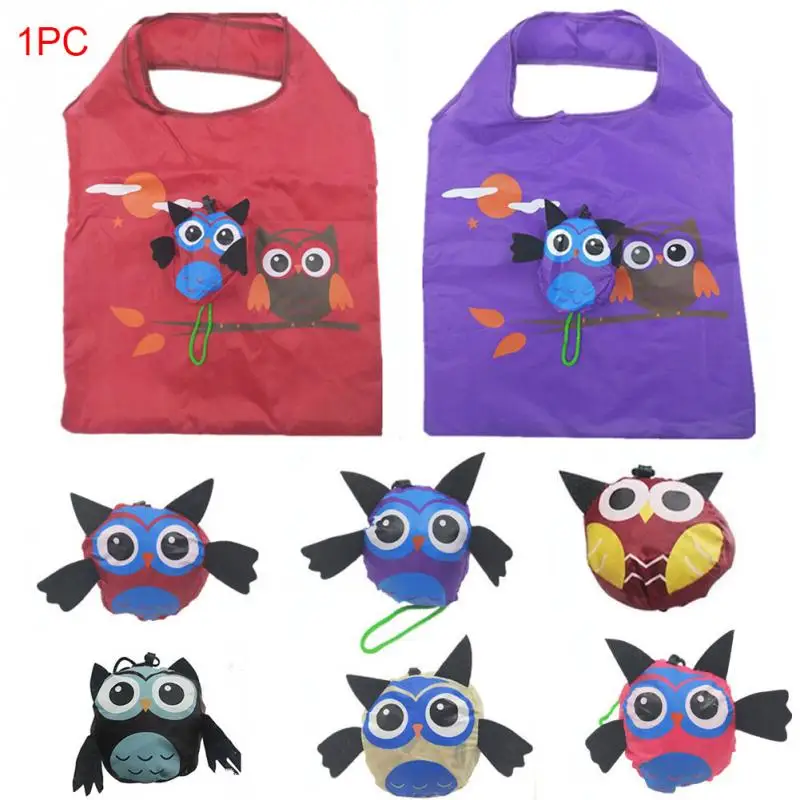 Portable Folding Shopping Bag With Handle Ladies Easy Food Storage Tote Soft Cartoon Animal Travel Reusable Eco-friendly Gift Portable Folding Shopping Bag With Handle Ladies Easy Food Storage Tote Soft Cartoon Animal Travel Reusable Eco-friendly Gift